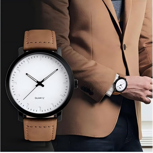 China Watch Factory Classic Men's Leather Alloy Wristwatches Wholesale Watch Maker