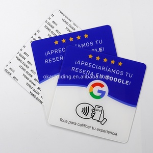 Etiqueta Adhesiva Acrílica Personalizada de 10 cm en Español, Tarjeta NFC para Reseñar en Google - Product Image 2