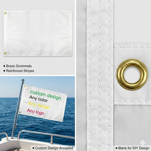 Custom DIY Blank Boat <strong>Flag</strong> <strong>Funny</strong> Fishing Yacht <strong>Flag</strong> with Brass Grommets 12X18 INCHES and 4 Sewn Stripes - Product Image 6