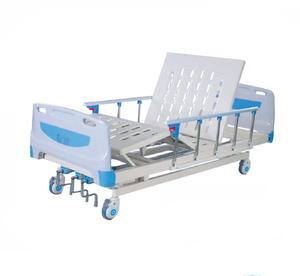 Directo de fábrica, descuento extragrande, tres funciones, UCI, elevación de pacientes, camilla de Hospital, manijas basculantes manuales, cama de cuidado en el hogar - Product Image 4