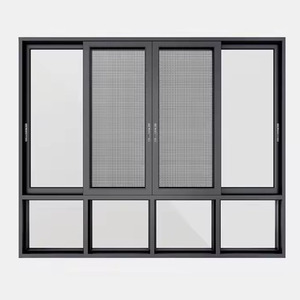 Fenêtre coulissante à battants horizontaux en alliage d'aluminium à <span class=keywords><strong>double</strong></span> <span class=keywords><strong>vitrage</strong></span> avec isolation thermique et insonorisation - Product Image 3