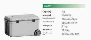 <span class=keywords><strong>70L</strong></span> PU Food Grade Caixa Isolada Com Punho Retrátil Rodas para Outdoor Pesca Picnic Camping Ice Cooling - Product Image 3