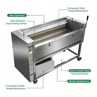DXC-1000/1500 Wortelgroentewas- en schilmachine van 304 roestvrij staal voor de verwerkingslijn van aardappel, wortel en yam