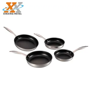 Hot Selling Stainless Steel Fry Pans Modern Nonstick Cookware Set Kitchen Cooking Pans