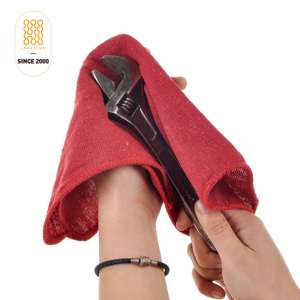 Serviette de magasin de mécanicien industriel rouge en coton mélangé à usages multiples vente en gros - Product Image 1