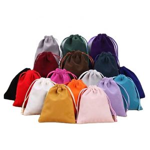 Bolsas de Terciopelo de 12 Colores Surtidos con Cordones para Regalos, Bolsitas para Joyería, Recuerdos de Boda, Bolsas para Dulces, Recuerdos de Fiesta - Product Image 1