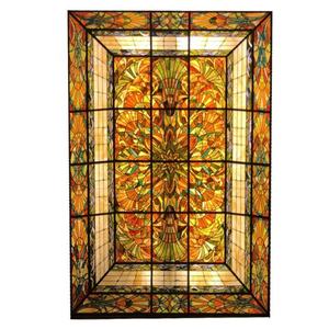 Grande Décoration Murale en Verre Tiffany Teinté pour Plafond, Motif Skyline, pour Hôtels, Villas, Salles et Gymnases - Durable - Product Image 6
