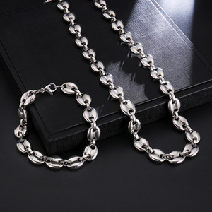 Bracelets chaînes à maillons Figaro pour <span class=keywords><strong>homme</strong></span> et femme, bijou en acier inoxydable, en forme <span class=keywords><strong>de</strong></span> grains <span class=keywords><strong>de</strong></span> <span class=keywords><strong>café</strong></span>, maillons, Hip Hop, 1 mètre - Product Image 6