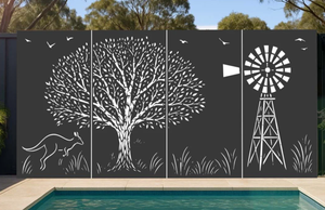 Decoración de Jardín de Metal Personalizada, Diseño Art Deco, Separador de Acero Corten, Biombo Oxidado, Precio de Fábrica - Product Image 2
