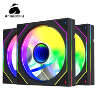 Ventilateur de refroidissement RGB AntarcChill Z3-120 120 mm pour boîtier de jeu de bureau - Conception à roulement fluide à faible résistance au flux, 16 dBA silencieux, 23 CFM