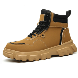 Botas de Trabajo Unisex Ligeras, Deportivas, con Parte Superior de Microfibra de Cuero, Transpirables, de Goma, para Exteriores, Otoño, Zapatos de Seguridad - Product Image 5