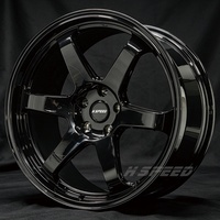 Rines Forjados de Aleación de Aluminio 6061-T6 en Negro Brillante 5x114.3 5x100 5x112 5x120 para M2 F87 M3 F80 M4 F82 TE37 RZ34 Civic
