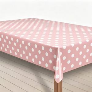 Nappe d'extérieur en PVC durable et lavable de la marque <span class=keywords><strong>Laro</strong></span>, imprimée sur mesure, motif géométrique à pois jaunes, modèle G07 - Product Image 1