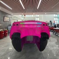 Bateau à moteur de luxe rose style tri-hull, bateau à moteur haute performance propulsé par Yamaha, 170 °   Drift, matériel de location marine