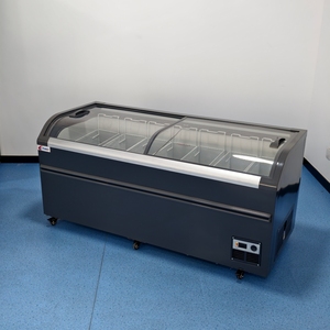 Congelador horizontal con inverter, tapa de cristal lisa, exhibidor de carne profundo para <span class=keywords><strong>supermercado</strong></span>, con tapa deslizante superior, para alimentos congelados envasados y carne - Product Image 6