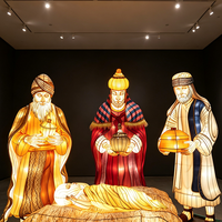 SG-RT219 Lebensgroße Figuren-Laterne Chinesische Neujahrs-Laternen-Show Themenpark-Dekorationen Religiöse Szene