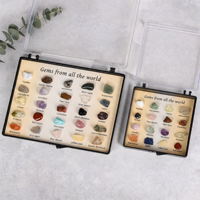 Nouvelle Arrivée : Coffret de 16 et 25 types de graviers de pierres précieuses naturelles mélangés pour la décoration intérieure et les cadeaux