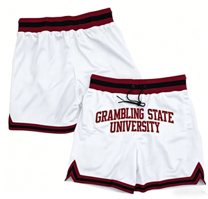 Retro bedrukte ademende zomerbasketbalshorts Throwback Vintage Mesh Team Uniform Street Fashion - Product Image 3