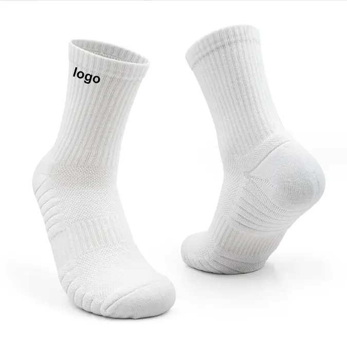 Custom Woven Embroidery Logo Yoga Socks For Women non-Slip Grips 100% Combed Cotton Gym Fitness Workout Socks