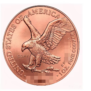 Moneta Commemorativa in Rame Puro da 1 Oncia, Tema San Patrizio, Medaglia Walking Liberty con Quadrifoglio, Non Moneta Circolare - Product Image 2
