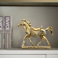 Ornement Cheval en Résine Luxe Léger, Meilleure Vente Transfrontalière, Décoration Porte-Bonheur pour Salon, Bureau et Domicile