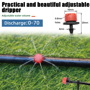 Système d'irrigation automatique de ferme Chine Installer facilement 8 trous <span class=keywords><strong>goutteur</strong></span> d'irrigation goutte à goutte <span class=keywords><strong>en</strong></span> plastique <span class=keywords><strong>réglable</strong></span> <span class=keywords><strong>en</strong></span> <span class=keywords><strong>ligne</strong></span> - Product Image 2