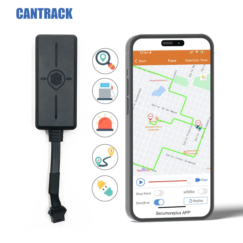 4G GPS Cantrack fábrica 403 parada de motor de vehículo con plataforma de seguimiento gratuita dispositivo de seguimiento de coche pequeño rastreador GPS
