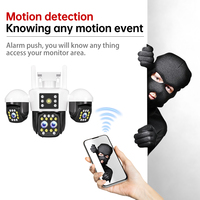 Cámara de Seguridad CCTV Tipo Domo de 12MP, 4K, Visión Nocturna a Todo Color, Detección de Movimiento, Seguimiento Humano por IA, Cámara IP WIFI PTZ