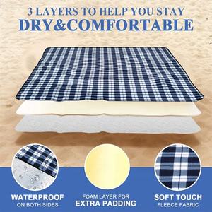 Low Moq Outdoor Sand Proof <b>Waterproof</b> Picnic Hiking Camping Beach Blanket Mat - Product Image 2