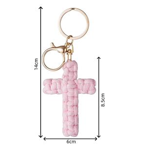 พวงกุญแจคริสเตียนแบบถักมือ สไตล์โบฮีเมียน ย้อนยุค เรียบง่าย สำหรับกระเป๋า รถยนต์ ของขวัญสุดสร้างสรรค์ - Product Image 2