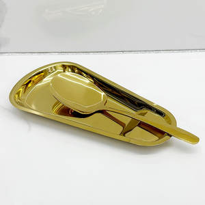 ชุดบุฟเฟ่ต์อาหารในร้านอาหารสุดหรู5ดาวทำจากสเตนเลสสตีลมีที่คีบซุปพร้อมชามเซรามิกชั้นวางช้อนบนโต๊ะ - Product Image 5