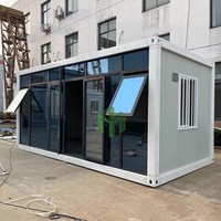 Structure Modulaire Préfabriquée en Acier pour Conteneur de Magasin et Salle d'Exposition avec Mur Rideau en Verre Durable