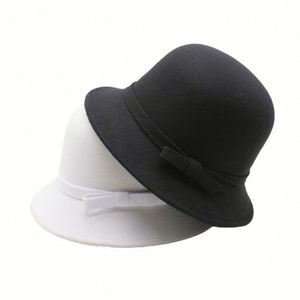 Elegante Sombrero de Pescador Blanco con Lazo para Mujer, Ideal para Bodas, Iglesia, Venta al por Mayor, para Fiestas Casuales y Actividades al Aire Libre - Product Image 3