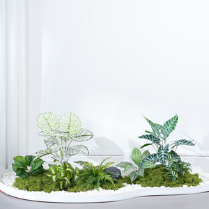 ตกแต่งภูมิทัศน์ด้วยต้นไม้สีเขียว ดอกไม้ประดิษฐ์ ใบไม้สีเขียว ชุดตกแต่งเวที ตกแต่งหน้าต่าง ดอกไม้ หญ้า - Product Image 1