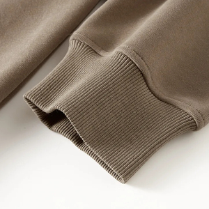 Sudadera con capucha con cremallera funcional para hombre personalizada 100% algodón <span class=keywords><strong>French</strong></span> Terry Blank Drop Shoulder Screen Print Hoodie para hombre - Product Image 3