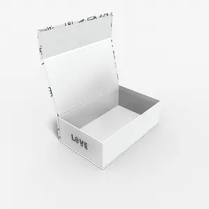 Caja de regalo magnética de lujo, Asa de cinta de embalaje, logotipo personalizado plegable, papel de cartón rígido duro, inserto de ropa negro y rosa