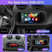 Autoradio Android Carplay DSP 1 an pour Seat Ibiza 2009-2013 7 pouces GPS WIFI pour navigation Android Lecteur multimédia de voiture