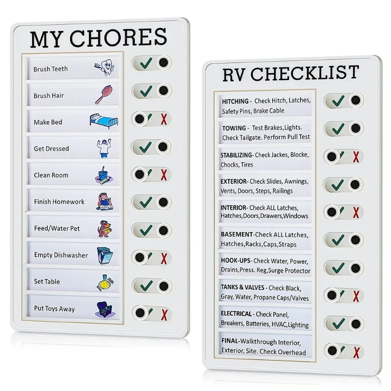 Mehrzweck-Checkliste für Wandbehänge Memo Board My Chores RV Checklis Memo Board