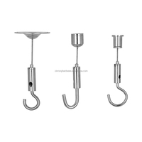 Kits d'avions de fixation au plafond avec câble métallique réglable, originaux et neufs, kit d'éclairage suspendu avec pinces à câble