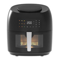 Friteuse à air numérique sans huile 1800W 8L, économe en énergie, avec protection contre la surchauffe et multifonction, en acier inoxydable intelligent