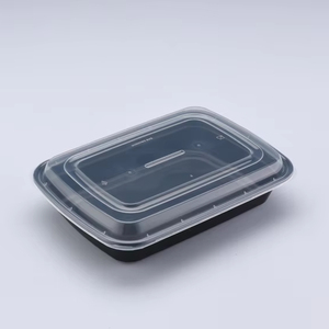 ภาชนะใส่อาหารพลาสติกสี่เหลี่ยมขนาดเล็กแบบใช้แล้วทิ้งกล่องอาหารกลางวันแบบครั้งเดียวผลิตภัณฑ์แพ็ค PP - Product Image 1