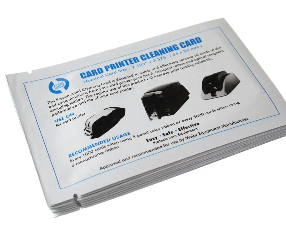 Groothandel Custom Cr80 Spunlace Pvc Cleaning Card Voor Atm, Atm Pos Kaartlezer Gecodeerd Schoon Kaarten