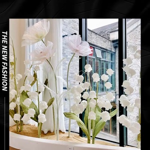 E069 giglio della valle fiore di carta decorazione di nozze fase sfondo decorazione fiore fiori di carta fatti a mano - Product Image 4