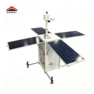Tour de panneaux solaires mobiles étanche avec 4 panneaux solaires de 350W pour chantier de construction et parking extérieur - Product Image 6