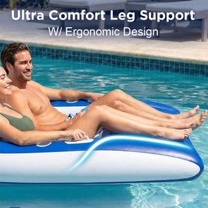 Wholesale Outdoor Inflatable Pool Lounge Float for Adults Large Swimming Sofa Mesh Recliner with Cup Holder Lake River Party - Product Image 3