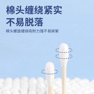 Cotons-tiges Daxi 100 pièces de qualité médicale à double tête pour le nettoyage des oreilles et l'utilisation cosmétique - Product Image 5