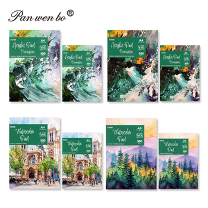 Panwenbo A4 A5 bloc de papier <span class=keywords><strong>aquarelle</strong></span> 300gsm sans acide presse à froid livre d'<span class=keywords><strong>aquarelle</strong></span> carnet de croquis Art peinture tampon de couleur de l'eau - Product Image 6