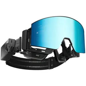 Óculos de neve polarizados antiembaçantes magnéticos com lente gradiente, aquecidos eletricamente, personalizados para snowboard, snowmobile