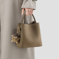Sacs à main pour femmes en cuir de vache et cuir synthétique, style vintage, sac seau, bandoulière réglable, multi-poches, sac à bandoulière polyvalent