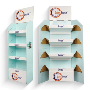 Custom Retail for Pop Cardboard Display Stand Recyclable Promotional POS Paper Display Rack for Snacks <b>Drinks</b> Liquor <b>Shelf</b> - Product Image 5